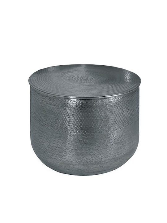 Rundes Beistelltisch Seitlich Aluminium Grau M43xL43xH32cm