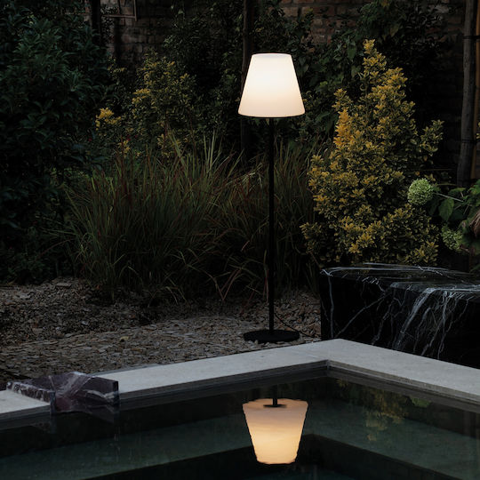 Ideal Lux Metall Tischlampe für Fassung E27 mit Schwarz Schirm und Basis