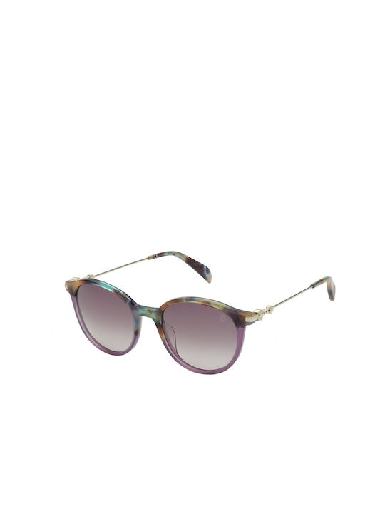 Tous Sonnenbrillen mit Mehrfarbig Rahmen und Braun Verlaufsfarbe Linse STOB41 09SJ