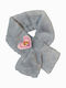Kids Furry Scarf Gray