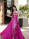 RichgirlBoudoir Maxi Evening Dress Fuchsia