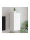 Wall Living Room Display Cabinet made of Particleboard with Glass & Lighting White 30.5x35x70cm