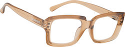 Oramont Damen Lesebrille +2.00 in Beige Farbe 9082
