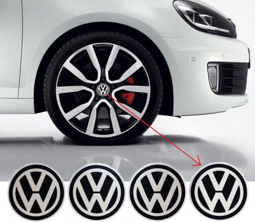 Autoemblem Aufkleber mit Emaille Überzug 5.5 x 5.5cm für Autoreifen Bunt 4Stück
