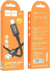 Hoco X91 USB 2.0 USB-C male - USB-A 60W 3m (HC-X91TBK-3M)