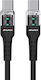 Awei CL-138Τ USB 2.0 Cable USB-C male - USB-C 60W PD Μαύρο 1m