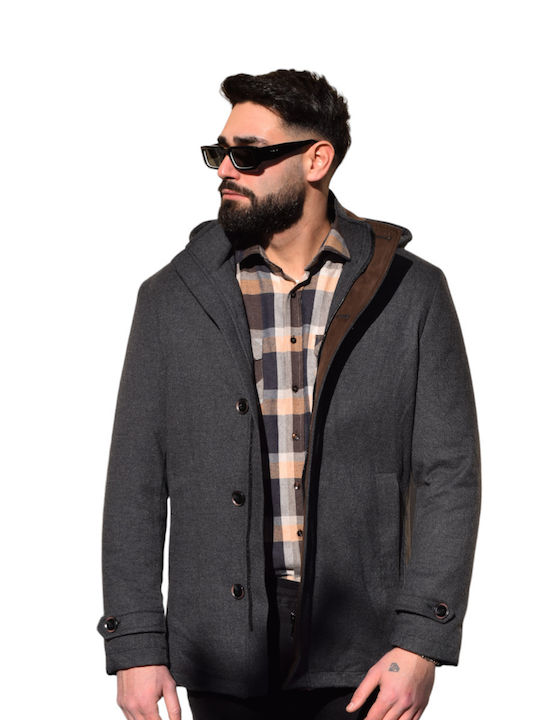 Tony Maker Men's Half Coat grey