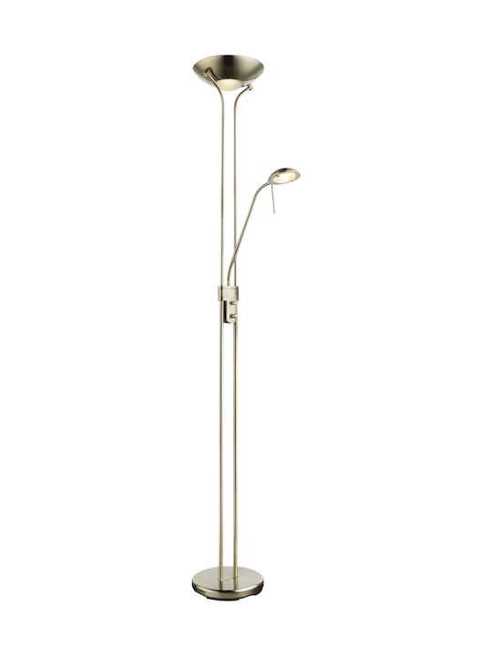 Globo Lighting Leonas LED Floor Lamp H180xW25.5cm. with Warm White Light 2200lm Bronze