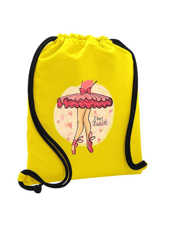 Koupakoupa I Love Ballet Kids Bag Pouch Bag Yellow 40cmx48cmcm