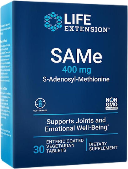 Life Extension SAMe 400mg Συμπλήρωμα για την Υγεία των Αρθρώσεων 30 ταμπλέτες