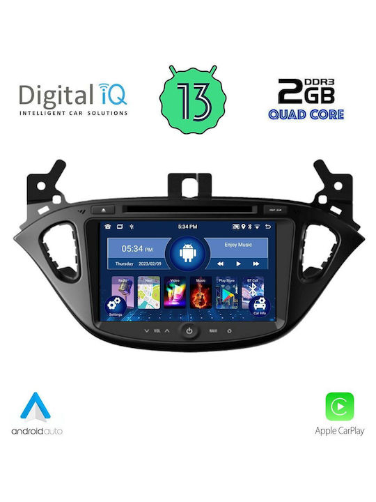 Digital IQ Car Audio System for Opel Adam 2014-2022 (Bluetooth/USB/WiFi/GPS/Apple-Carplay/Android-Auto) with Touch Screen 8"