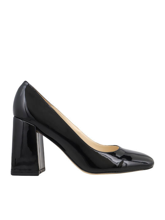 Nine West Synthetic Leather Black Heels