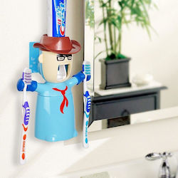 Ecoco Zahnbürstenhalterung mit automatischem Zahnpasta-Spender Tapete Kunststoff Blau