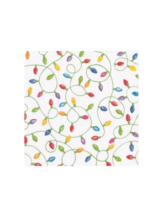 Caspari Set of Christmas Napkins L12.5xW12.5cm. 20pcs