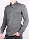 Long Sleeve Shirt in a Wide Fit Anthracite