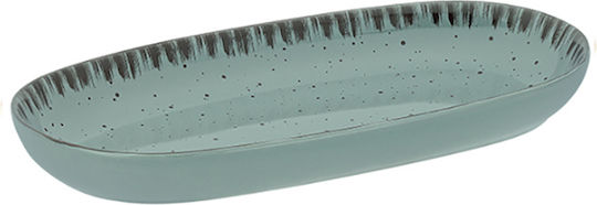 Dot Farfurie joasă Oval din Porțelan Albastru 25x12cm