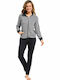 Pastunette Winter Damen Pyjama-Hose Gray