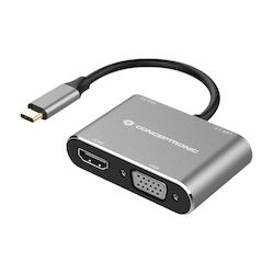Conceptronic USB-C Докинг станция с HDMI 4K PD (DONN16G) Conceptronic USB-C Докинг станция с HDMI 4K PD (DONN16G)