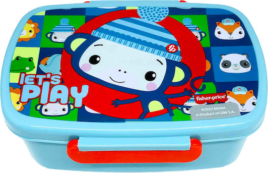 Fisher Price Monkey Пластмасово детско контейнерче за храна Син