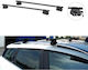 Autoline Aluminum Car Roof Bars 125cm Universal Peugeot Bipper Opel Combo Fiat Doblo Toyota Proace Citroen Berlingo Volkswagen Caddy Ford Ranger SsangYong Rexton Set with Roof Rack Legs and Lock Black