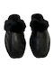 Winter Women's Slippers with Fur Black
