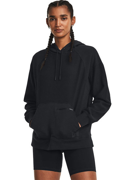 Damen Sweatshirt Kapuzen Black