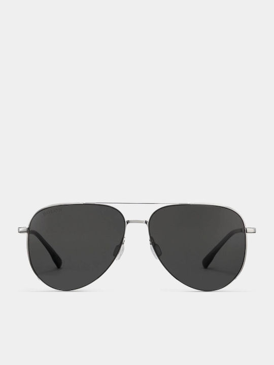 Bolon Unisex Sunglasses with Silver Metal Frame and Silver Mirror Lens BL8098C90
