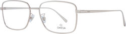 Omega Männlich Metallisch Brillenrahmen Silber OM5035/D 028