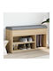 Entry Furniture with Shoe Rack & Bench Oaks 82x32x45.5cm