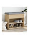 Entry Furniture with Shoe Rack & Bench Oaks 62x32x50cm
