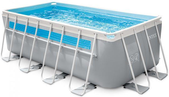Intex Piscină 8.418lt Cu Cadru Metalic 400x200x122cm Gri
