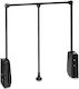 Emuca Wardrobe Hanger Wardrobe Lift Black 9283814 1pcs