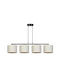 Emibig Pendant Chandelier for 4 Bulbs E27 White