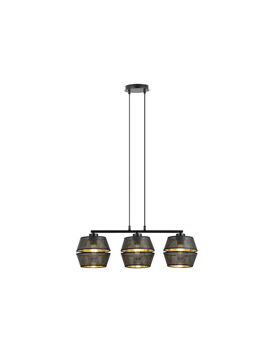 Emibig Pendant Light Three-Light for Socket E27 Black