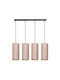 Emibig Pendant Chandelier for 4 Bulbs E27 Pink