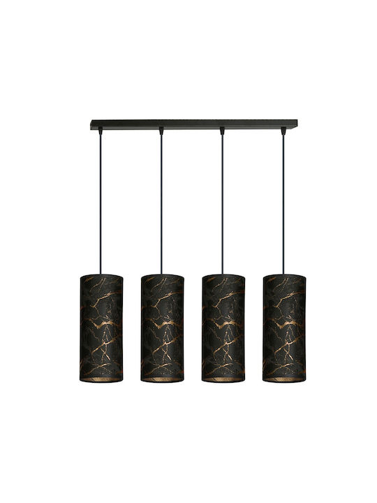 Emibig Pendant Chandelier for 4 Bulbs E27 Black