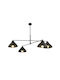 Emibig Pendant Chandelier for 4 Bulbs E27 Black