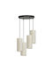 Emibig Pendant Chandelier for 4 Bulbs E27 White