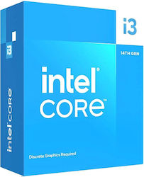 Intel Core i3-14100F 3.5GHz Επεξεργαστής 4 Πυρήνων για Socket 1700 σε Κουτί με Ψύκτρα