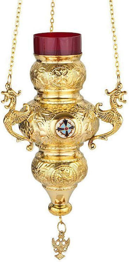 IconsGR Biserica Candelabru Metalic Gold plated Bronze 189G