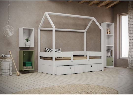 Set Mobilier Camera Copii Alb 4 Bucăți