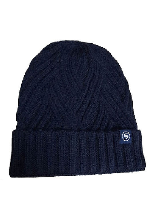 Stamion Beanie Ανδρικός Σκούφος Πλεκτός σε Μπλε...