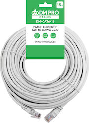 DM Pro DM-CAT6-15 U/UTP Cat.6e Καλώδιο Ethernet 15m Γκρι