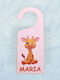 Woodseason Kids Decorative Door Tag Animals made of Wood 6x15cm