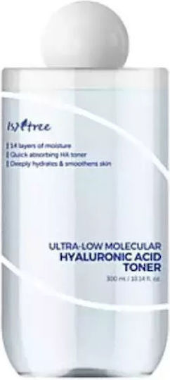 Isntree Ultra Low Molecular Hyaluronic Acid Liquid Facial Toner with Panthenol & Hyaluronic Acid 300ml