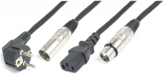 Power Dynamics Kabel Schuko / XLR-Stecker - IEC / XLR-Buchse 20m (CALIG094) 1Stück
