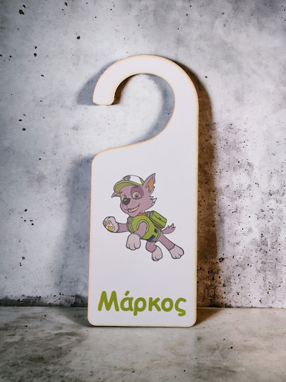 Woodseason Παιδικό Διακοσμητικό Ταμπελάκι Πόρτας από Ξύλο