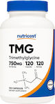 Nutricost TMG 750mg Ειδικό Συμπλήρωμα Διατροφής 120 κάψουλες