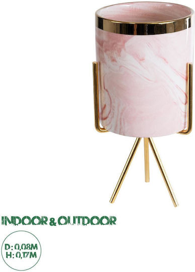 GloboStar Artificial Garden Colorado Plant Pot Ceramic Rose Gold GloboStar Artificial Garden Colorado Plant Pot Ceramic Rose Gold