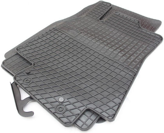 Refref Set of Front and Rear Mats 4pcs Tray Type for Mercedes-Benz B Class 2004-2011 Black